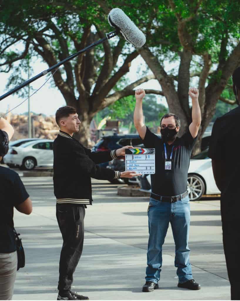 The boom operator and 2nd AC are two film crew positions featured here.