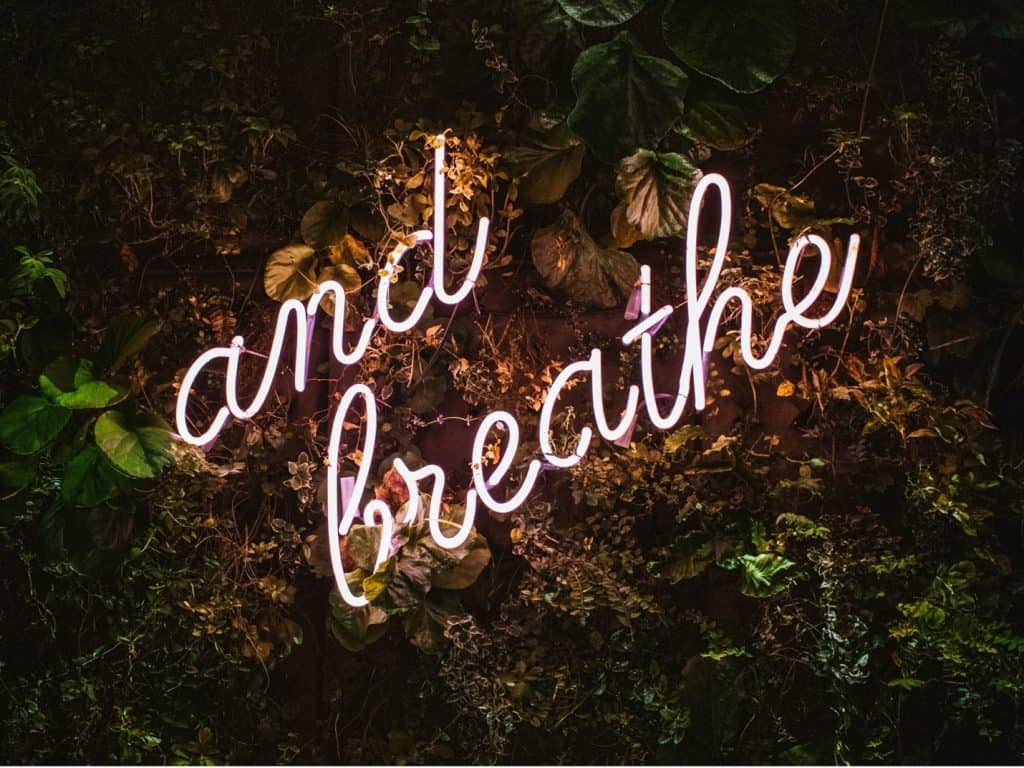 Taking a deep breath will help you battle creative block.