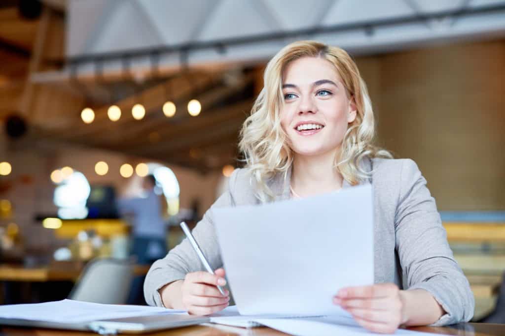 woman with paperwork VAHLNBR