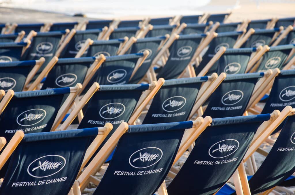 Film festival submission. Chairs at the festival de cannes.