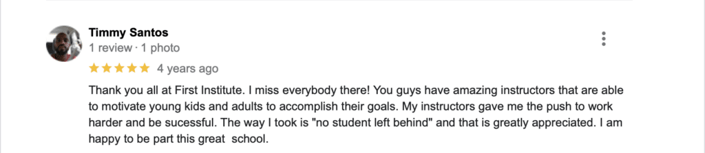 Student Google Review