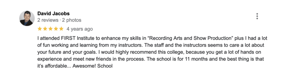 student google review